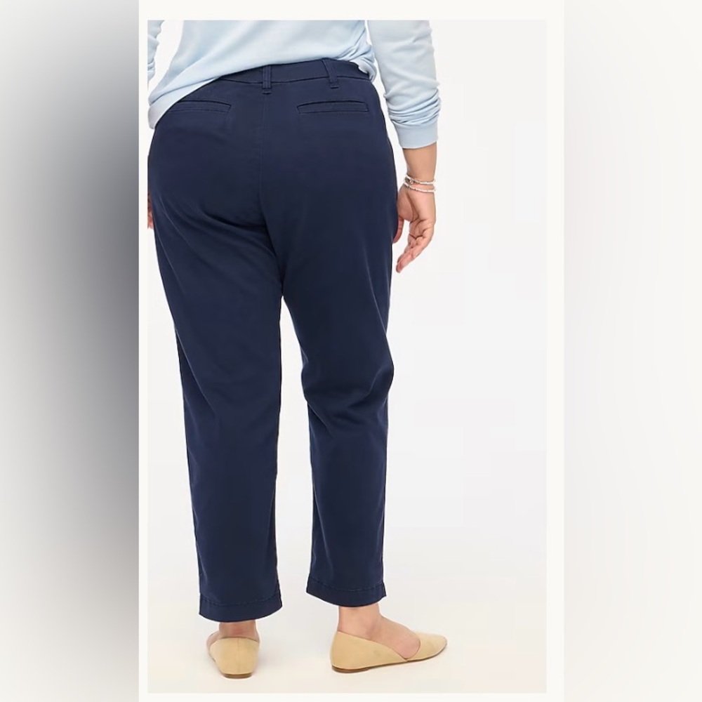 J Crew High-rise girlfriend chino pant - navy - size 12 - Picture 7 of 8